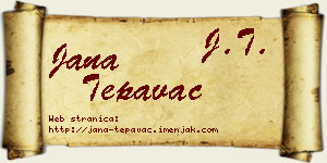 Jana Tepavac vizit kartica